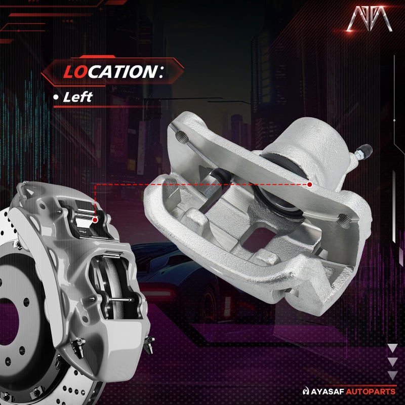 MAYASAF مايا ساف 19B3277 مكبس فرامل قرص خلفي يسار جانب السائق بدون وسائد مناسب لتويوتا سيكويا 2008-2017، لتويوتا توندر 2007-2017 - Image 2